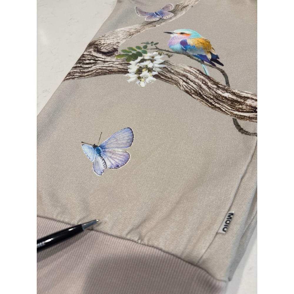 Molo Kids Maxi Sweatshirt Tree Living Leopard Bird Organic Cotton Size 164 14Y - Picture 8 of 13